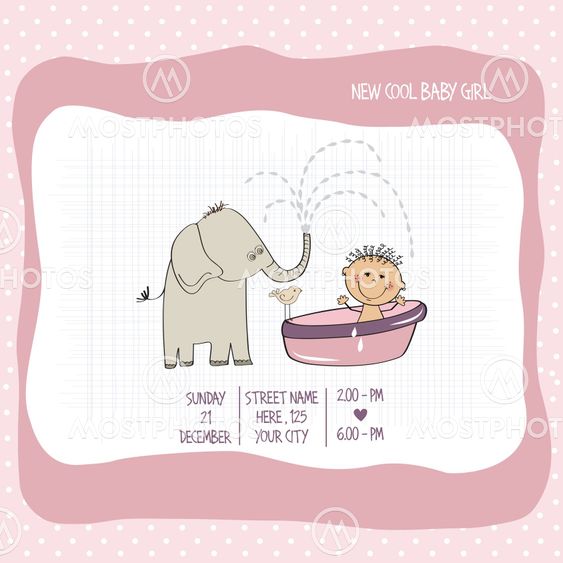 baby girl shower card