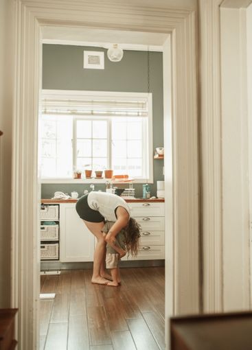 Home, mother and son with love, hug and care with...