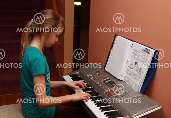 girl playing at home