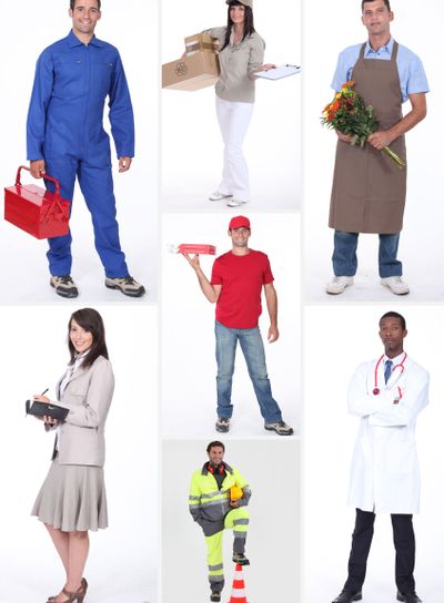 Collage of occupations