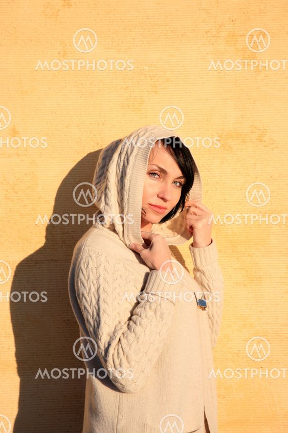beautiful girl with blue eyes