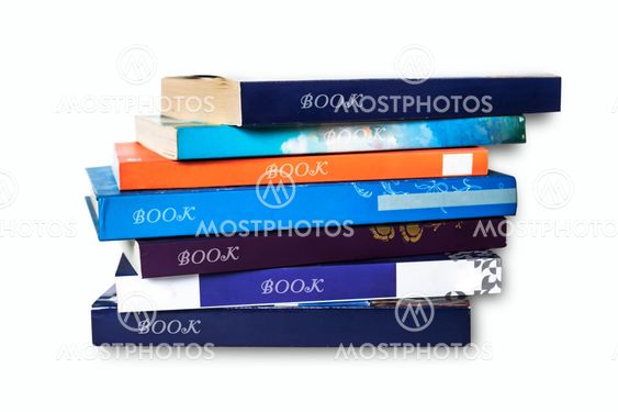 books isolated on white background