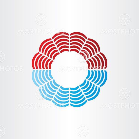 flower shape abstract background circle design element