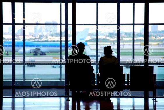 Couple airport