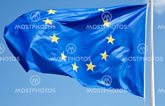 Waving flag of the European Union