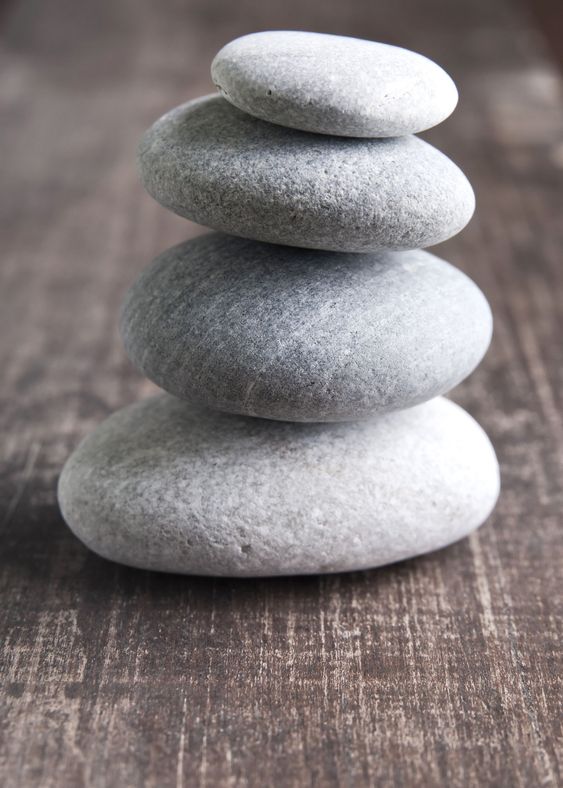A stack of four zen rocks