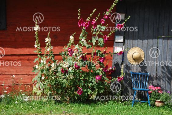 Decorated barn wall