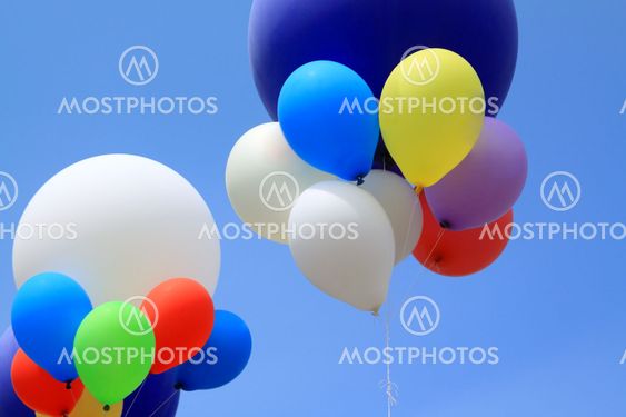 air balls in blue sky