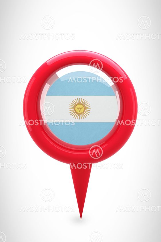 Composite image of close-up of map marker