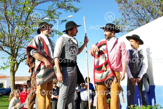 Parade of traditional suits, Serpa village.