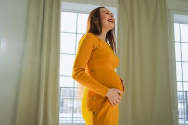 Pregnancy motherhood people expectation future. Pregnant...