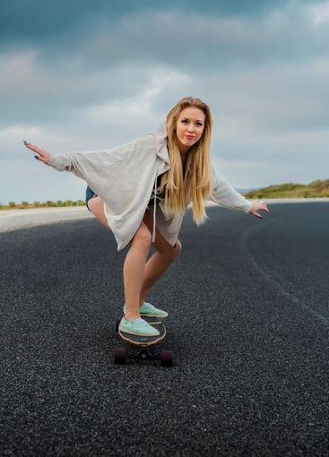 Skater Girl rolling on the street