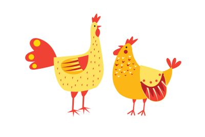 Funny chicken graphics