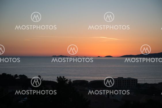 After Sunset on the Sanguinaires Island of Ajaccio in Corsica, France