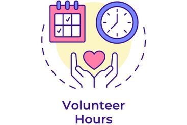 Volunteer hours multi color concept icon