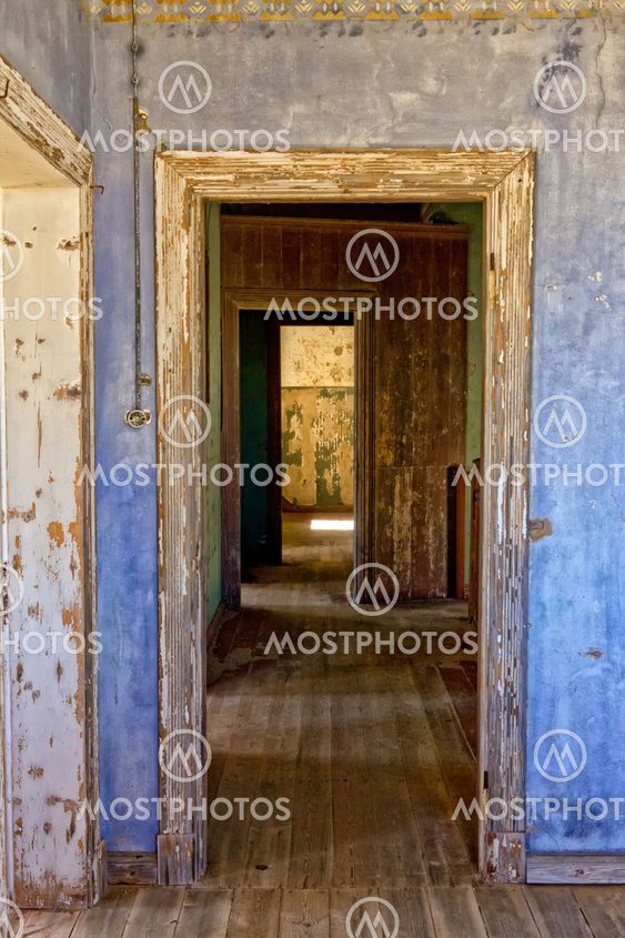 an old house in kolmanskop's ghost town in namibia