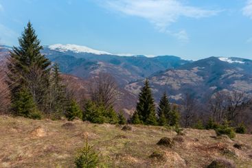Early spring Carpathian mountains