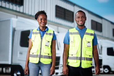 Happy Delivery Truck Drivers