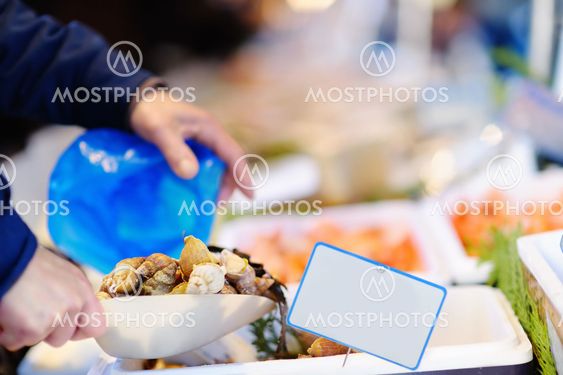 Snails food for sale on market