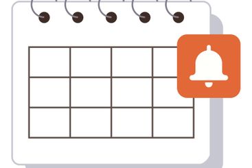 Calendar with Notification Bell Icon for Event Reminders...