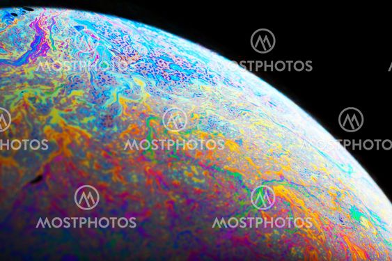 Abstract planet colorful background close up
