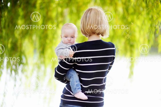 Young woman with her baby girl