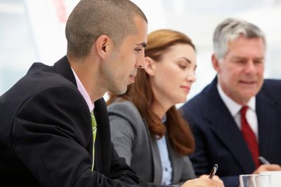Business colleagues in meeting