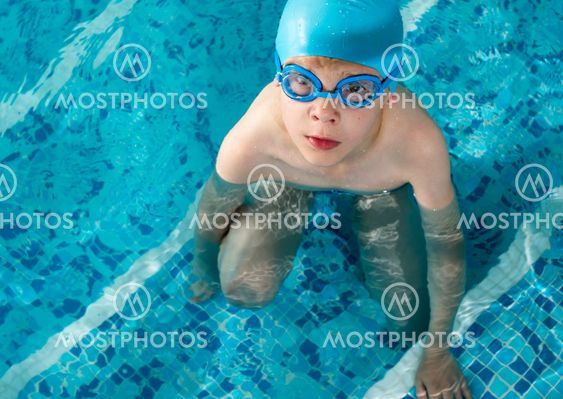 Child in swimming pool