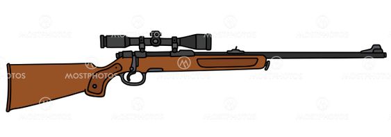 Rifle with a telescope