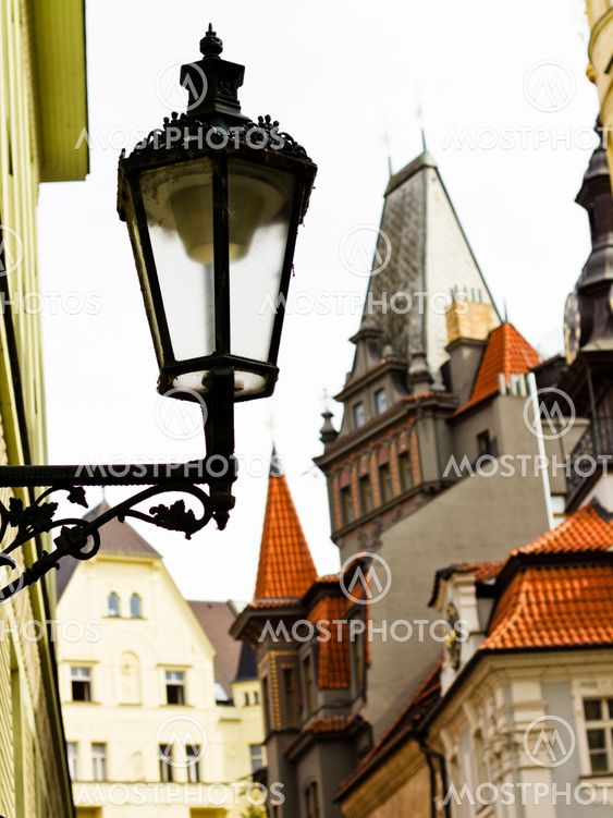 View of a street of an Old Town in Prague