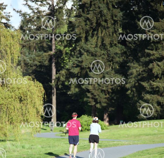 Couple jogging.