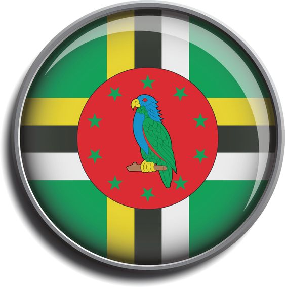 flag icon web button dominica
