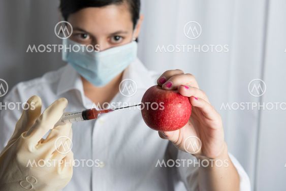 Beautiful women holding syringe