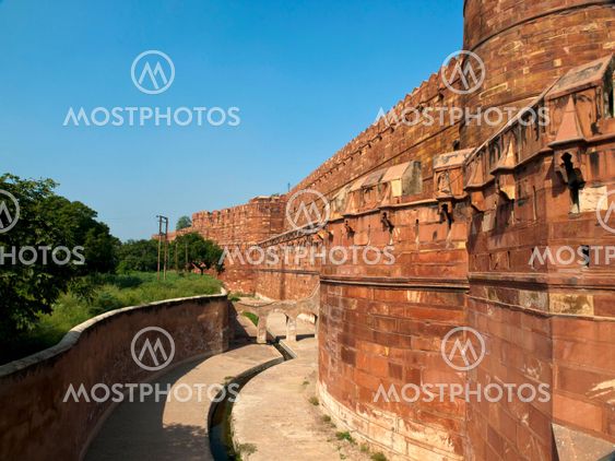 Agra fort in Agra, Uttar Pradesh, India