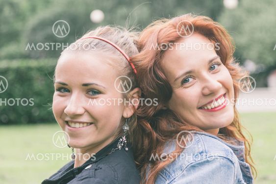 Two Girls at Park in Tallinn