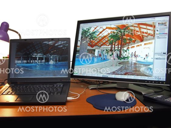 photoediting on dual display...
