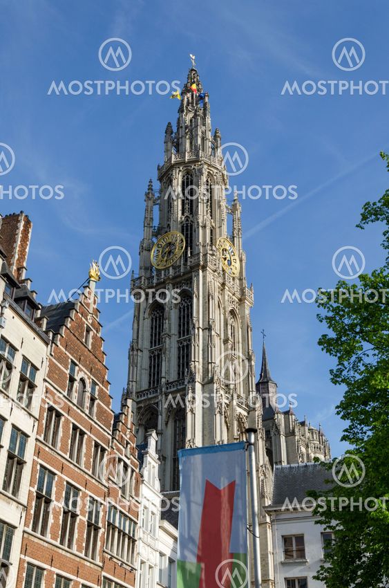 Tower of Cathedral of Our Lady in Antwerp
