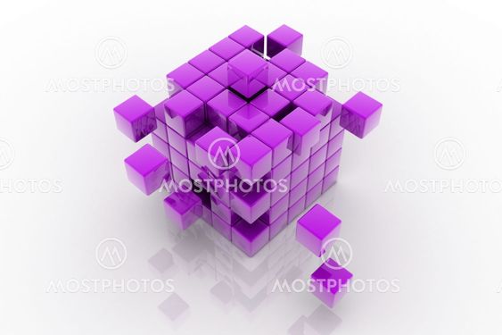 cube assembling from blocks