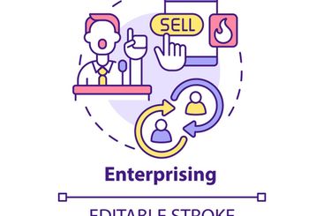 Enterprising occupation concept icon