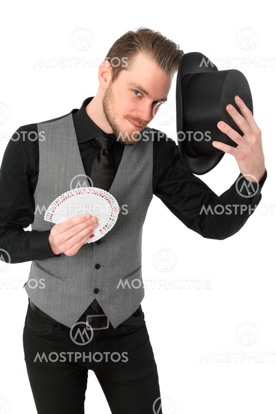 Magician with cards