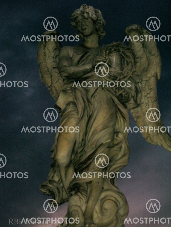 Angel and harp