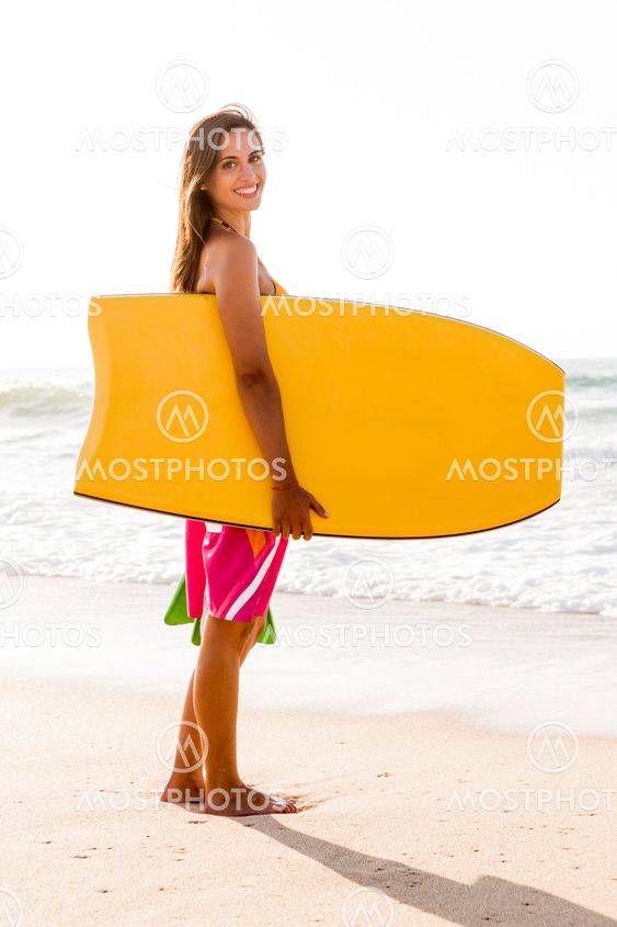 Female bodyboarder