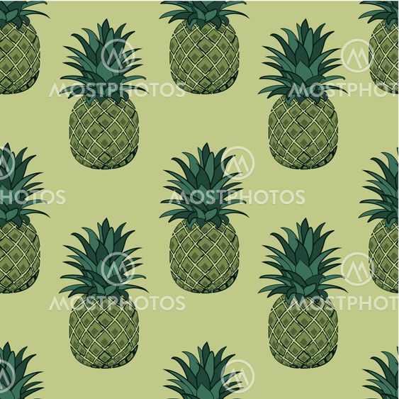 Seamless pattern of pineapple