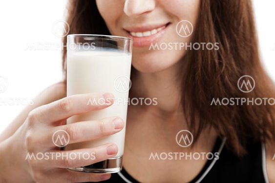 Woman drinking milk