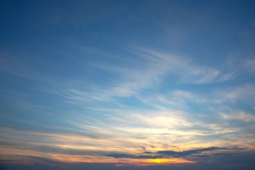 peaceful post-sunset sky, painted in soft pastel shades...