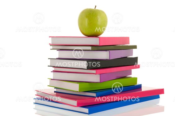Books for school with apple