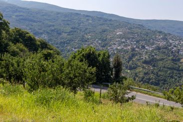 Road to the mountains near the village (Pelion,...