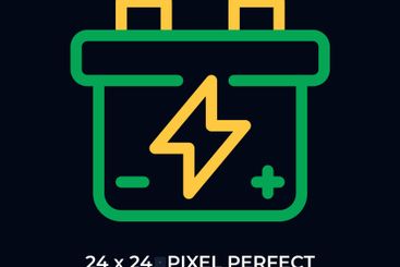 Car battery dark color line ui icon