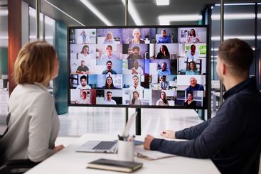 Online Video Conference Meeting On Computer