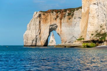 Beautiful seaside landscape of cliffs on the Normandy...